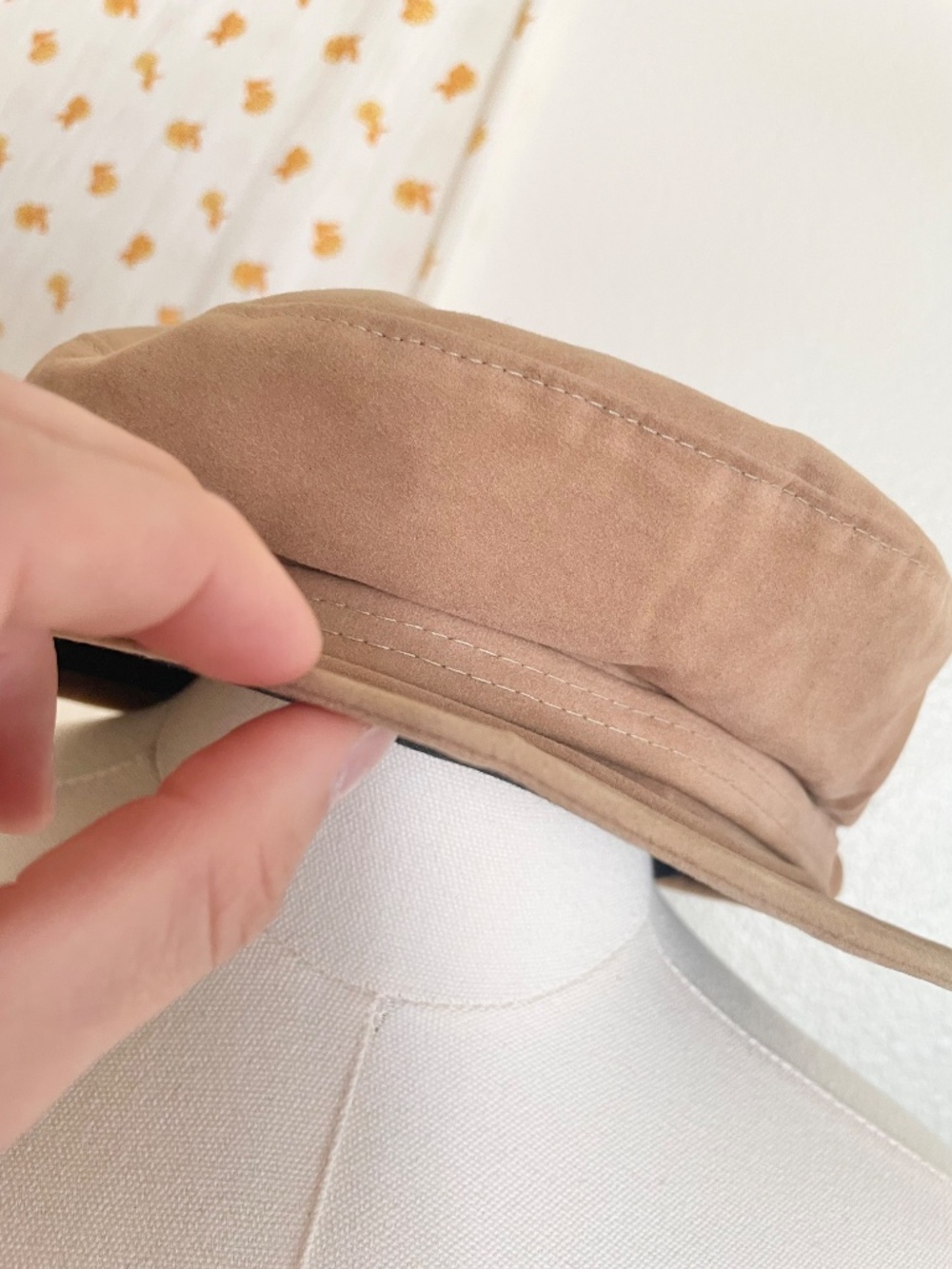 Vintage Beige Union Made Newsboy Cabbie Hat - Picture 2 of 6